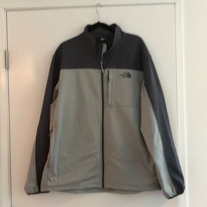 The North Face gray fleece jacket size XXL